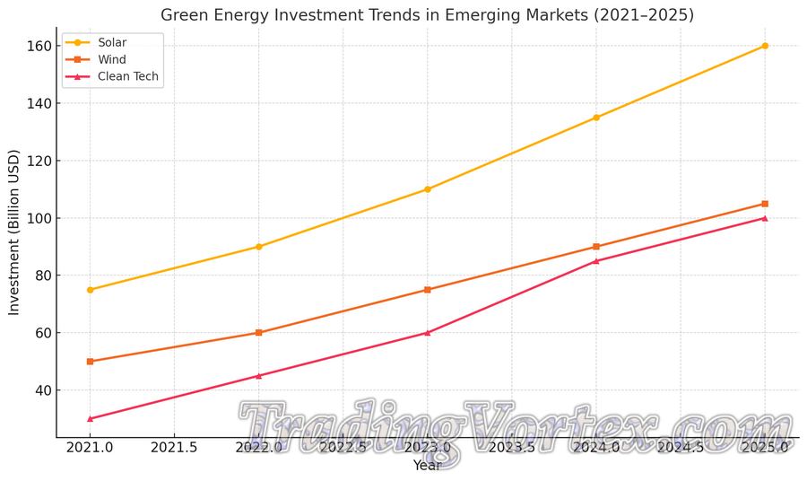 Trend In Green Energy Investments Across Emerging Markets From 2021 To 2025