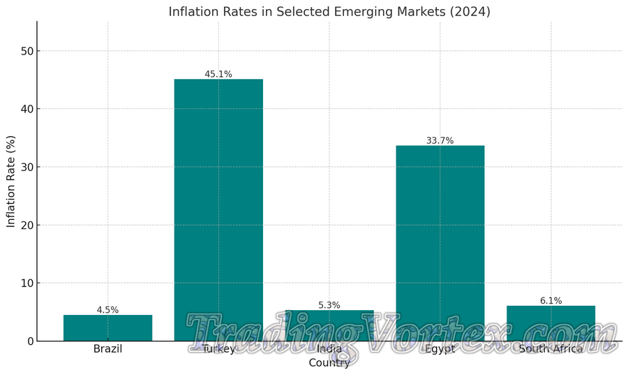 Inflation Rates in Selected Emerging Markets (2024)